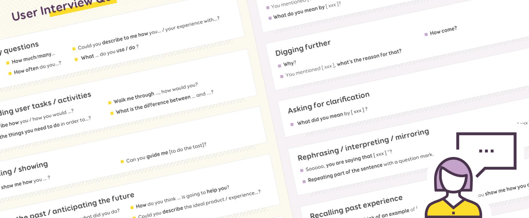 A Cheatsheet for User Interview and Follow Ups Questions